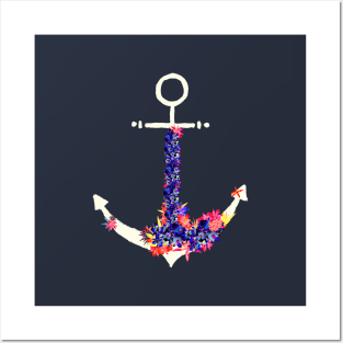 Floral Anchor Posters and Art